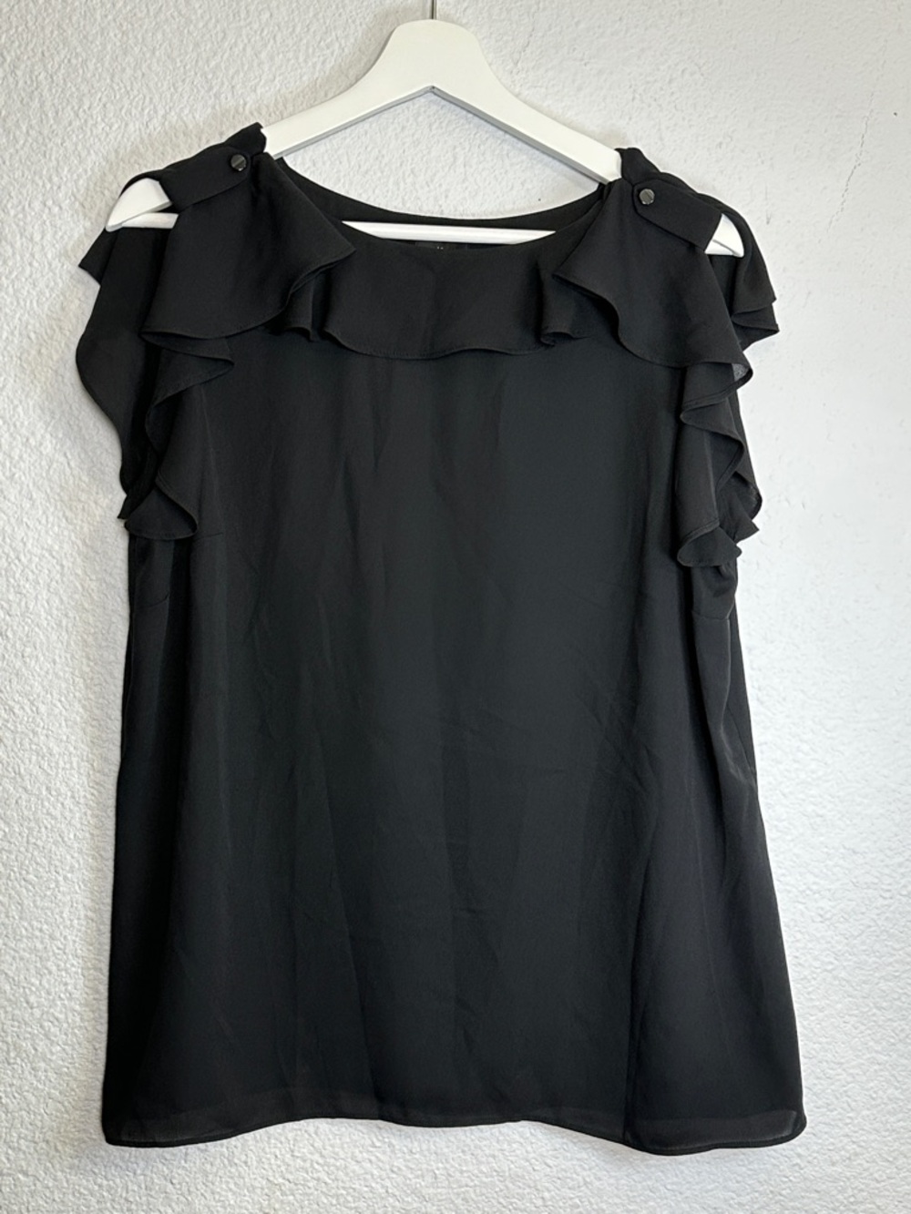 Lot of 2 Worthington Sheer Tops Women’s Large Bundle Black Polka dot - Picture 2 of 11